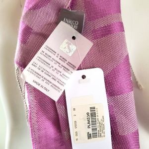 Enrico Coveri Woven Scarf Orchid Reversible Authentic NWT 70"x 30"